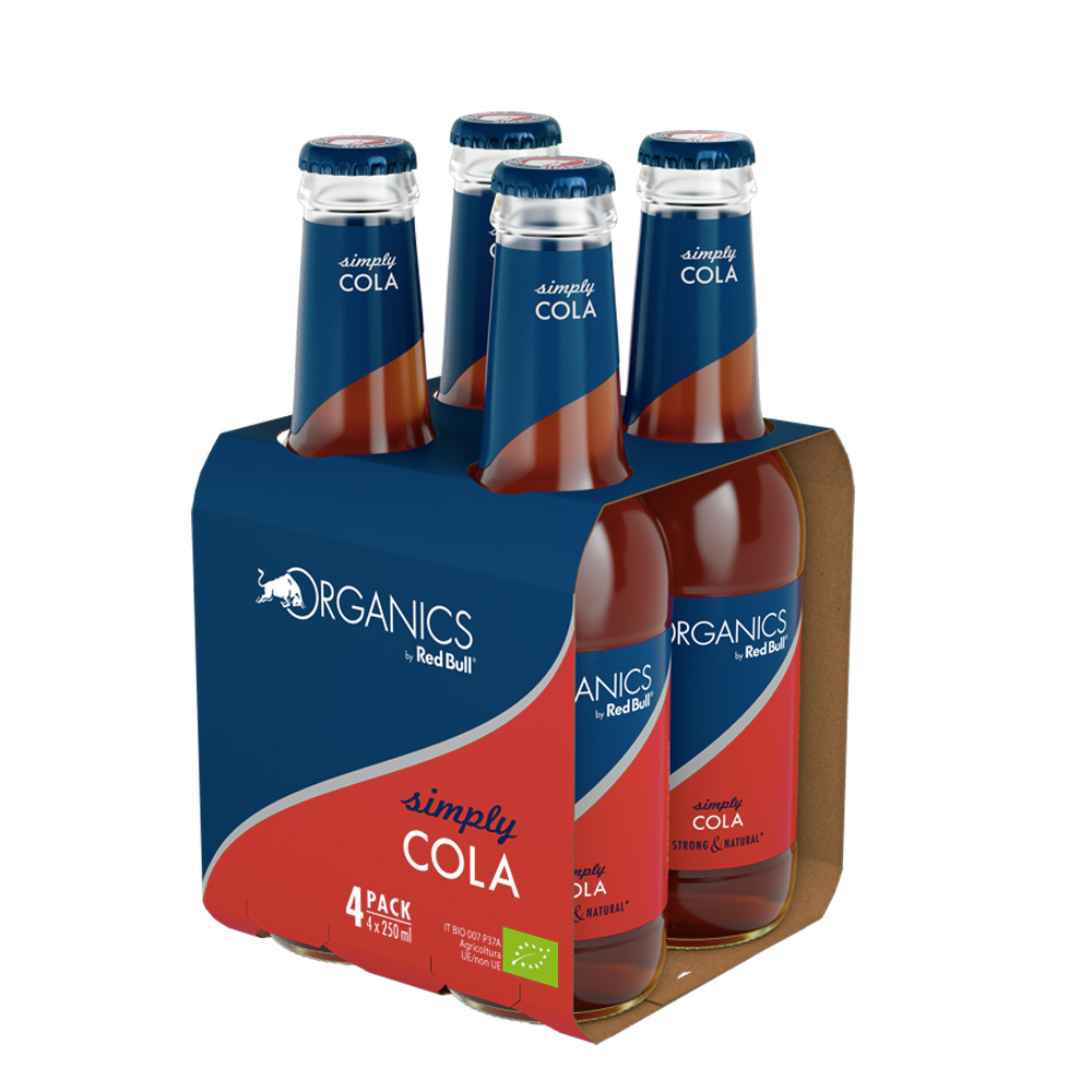Red Bull Organics Bio Cola – Packung 25 cl x 24 Flaschen – Bottle of Italy